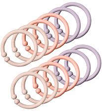 BIBS Ophængsrigne/Loops - 12-pak - Blush/Peach/Dusky Lilac