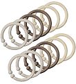 BIBS Ophængsringe/Loops - 12-pak - Sand/Vanilla/Dark Oak