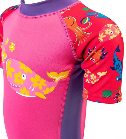 Konfidence Badeheldragt - UV50+ - Pink/Yellow Joni