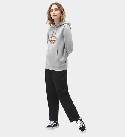 Dickies Hættetrøje - Icon Logo - Gråmeleret