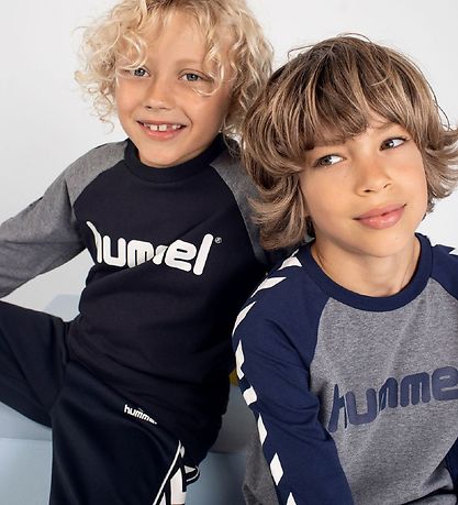 Hummel Bluse - hmlBoys - Sort/Gråmeleret