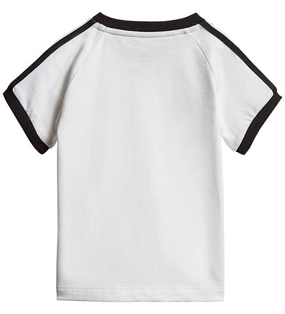 adidas Originals T-shirt - 3 Stripes - Hvid m. Logo