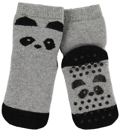 Liewood Strømper - Antiskrid - 2-pak - Nellie - Panda Grey Melan