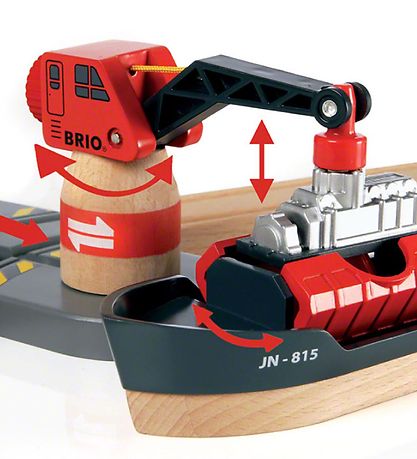 BRIO Togbane Havnesæt - 16 dele - Rød 33061