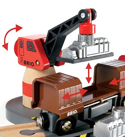 BRIO Togbane Havnesæt - 16 dele - Rød 33061
