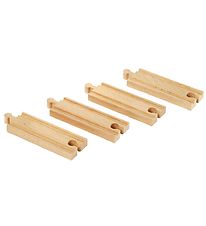 BRIO Lige Skinner - 4 dele - Kort - Træ 33334