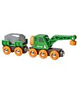 BRIO World Togvogn m. Kran - Grøn 33698
