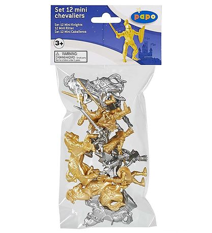 Papo Mini Riddersæt - 4 cm - 12 dele