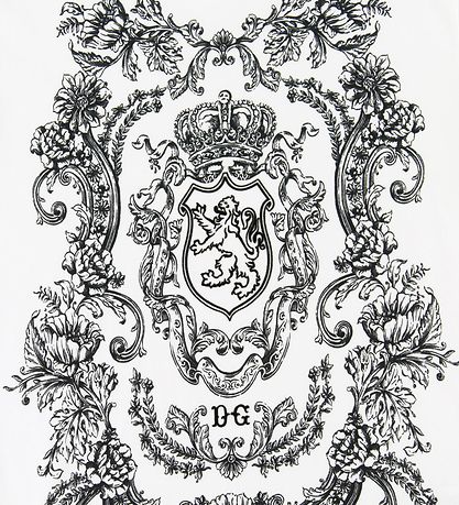 Dolce & Gabbana T-shirt - Creme m. Mønster