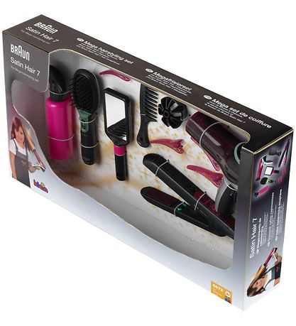 Braun Hårstylingssæt - Sort/Pink KL5873