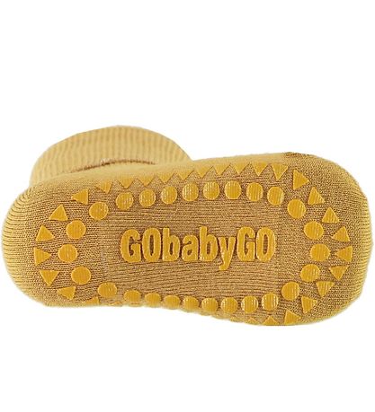 GoBabyGo Skridsikre Strømper - Bambus - Mustard