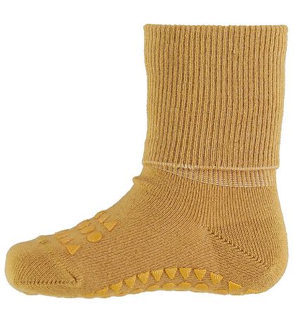 GoBabyGo Skridsikre Strømper - Bambus - Mustard