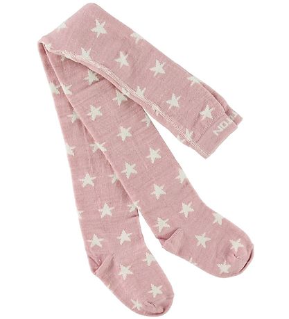 Melton Strømpebukser - Uld/Bomuld - Rosa