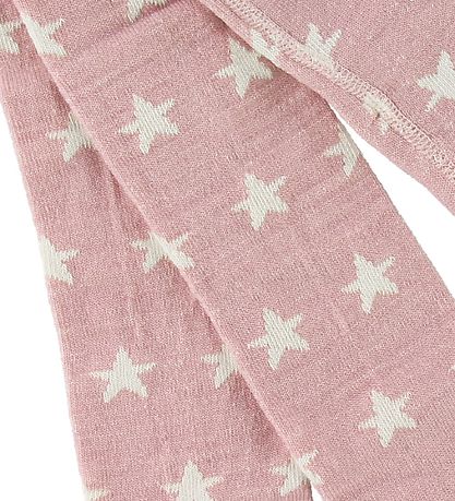 Melton Strømpebukser - Uld/Bomuld - Rosa
