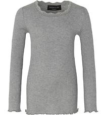 Rosemunde Bluse - Gråmeleret