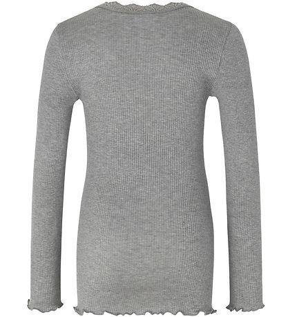 Rosemunde Bluse - Gråmeleret