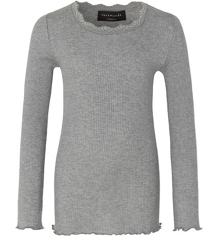 Rosemunde Bluse - Gråmeleret