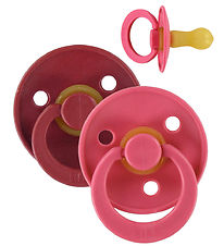 BIBS Colour Sutter - Str. 2 - 2-pak - Rund - Coral/Ruby