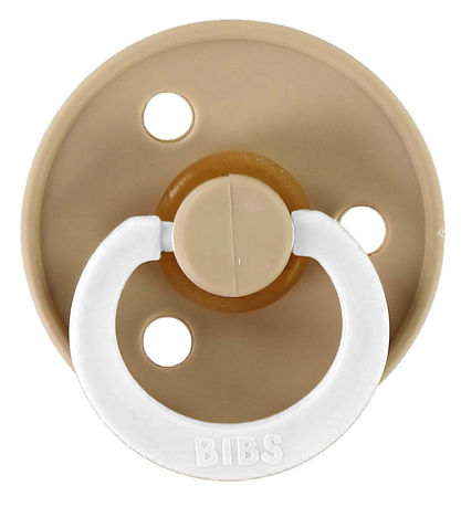BIBS Colour Natsutter - Str. 2 - 2-pak - Rund - Vanilla/Dark Glo
