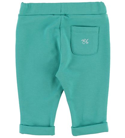 Emporio Armani Sæt - Cardigan/Sweatpants - Hvid/Turkis m. Pensle