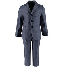 Emporio Armani Jakkesæt - Hør - Blåmeleret