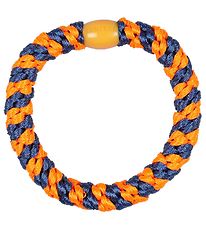 Kknekki Hårelastik - Støvet Blå/Neon Orange
