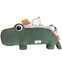 Done By Deer Pude m. Aktivitetslegetøj - Croco - 41 cm - Grøn