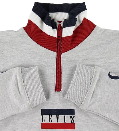 Levis Sweatshirt - Half Zip - Gråmeleret