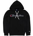 Champion Fashion Hættetrøje - Sort m. Logo