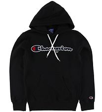 Champion Fashion Hættetrøje - Sort m. Logo