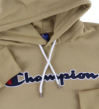 Champion Fashion Hættetrøje - Khaki m. Logo
