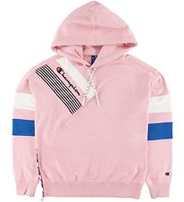Champion Fashion Hættetrøje - Pink m. Print