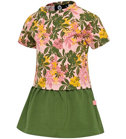 Hummel Kjole - HMLAuli - Rosa/Grøn m. Blomster