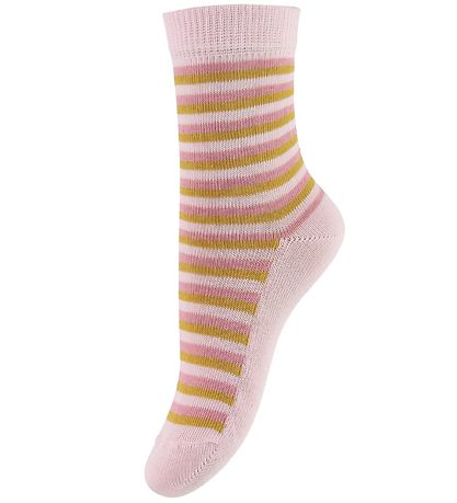 Minymo Strømper - 5-pak - Rosa m. Striber