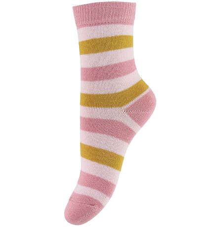 Minymo Strømper - 5-pak - Rosa m. Striber