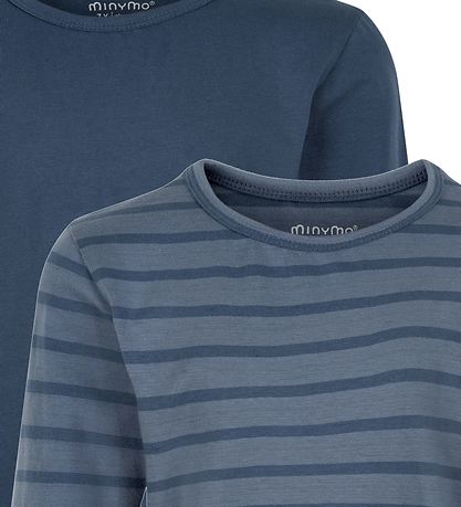 Minymo Blouse - 2-Pack - New Navy w. Stripes