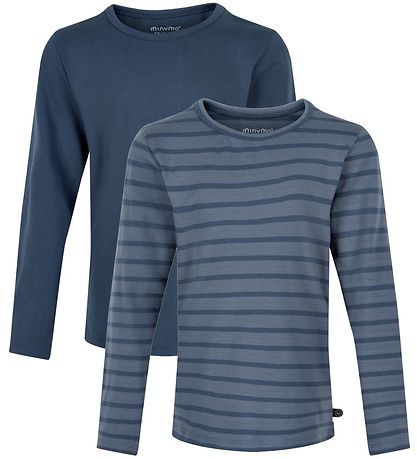 Minymo Blouse - 2-Pack - New Navy w. Stripes