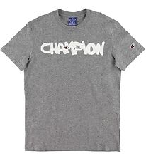 Champion Fashion T-shirt - Gråmeleret m. Logo