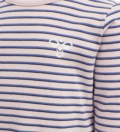 Hummel Bluse - HMLKoral - Lyserød/Lillastribet