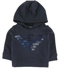 Emporio Armani Hættetrøje - Navy m. Logo