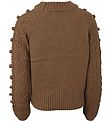 Hound Bluse - Strik - Mocha m. Mønster