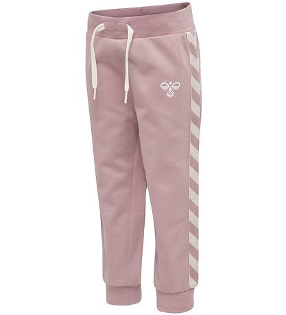 Hummel Sweatsæt - HMLBille - Rosa m. Hvid