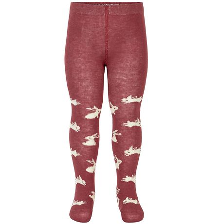 Minymo Strømpebukser - Roan Rouge m. Kaniner