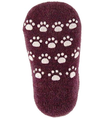 Joha Strømper - Uld - Lilla m. Anti-slip