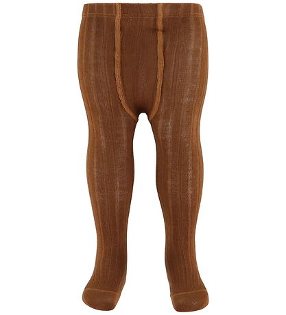 Condor Strømpebukser - Uld/Akryl - Rib - Terracotta