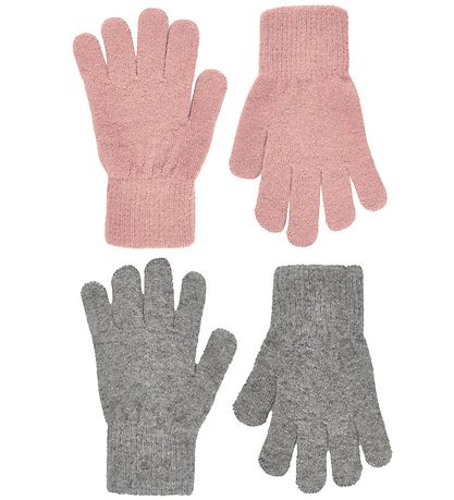 CeLaVi Handsker - Uld/Nylon - 2-pak - Mistey Rose/Gråmeleret