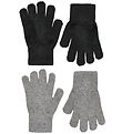 CeLaVi Handskar - Ull/Nylon - 2-pack - Svart/Gråmelerad