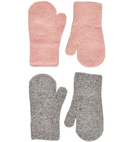 CeLaVi Luffer - Uld/Nylon - 2-pak - Misty Rose/Gråmeleret