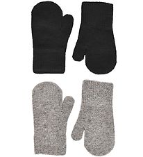 CeLaVi Luffer - Uld/Nylon - 2-pak - Sort/Gråmeleret