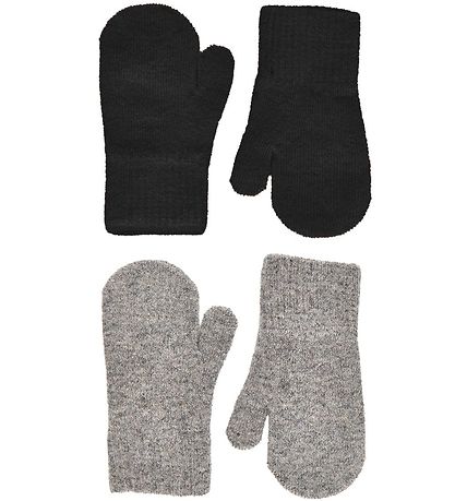 CeLaVi Luffer - Uld/Nylon - 2-pak - Sort/Gråmeleret